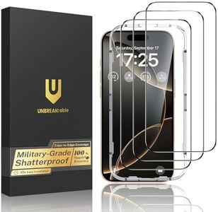 UNBREAKcable Screen Protector for iPhone 16 Pro, Pack of 3, HD Tempered Glass Screen Protector [Full Coverage] [Easy Installation][Free Bubbles][Only for Apple iPhone 16 Pro]