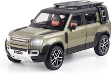 Metro Toys & Gift® 1:24 Scale Land Rover Defender Light & Sound Effect Die-cast car Toys for Boys Baby Toys Birthday Gift car Toys Kids Toys car Model car Toys Model Collection 【Colors as Per Stock】