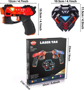 VATOS Mini Laser Tag Guns 2-Pack – Kids Multiplayer Toy Set