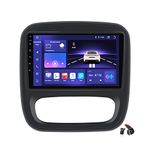 DLYAXFG Android 12.0 Radio Double Din Car Stereo Sat Nav for R-enault Trafic 3 2014-2018 GPS Navigation 9'' Headunit MP5 Multimedia Video Player FM BT Receiver with 4G 5G WiFi DSP DVR Carplay,M300S