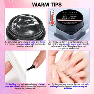 Makartt 3D Nail Glue Gel – Extra Strong Solid Adhesive for Press Ons & Tips, UV/LED Curing