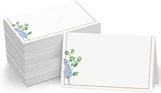 110 PCS Tent Cards, Small Place Cards with Elegant Floral Design Delicate Seating Cards Blank Name Cards Escort Cards for Wedding, Table, Dinner Parties, Receptions (Each Measures 2” x 3.5”)