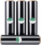 Black Stretch Wrap Roll-Heavy Duty Industrial Strength 18in x 1500ft, Black Shrink Wrap Film Roll 80 Gauge - Ideal for Warehouse, Pallet Moving, Shipping, and Household Packing