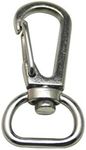 Amanaote Metal Silvery 0.5 Inside Diameter D-ring Lobster Clasp Claw Swivel Eye Lobster Snap Clasp Hook for Strap(Pack of 20)