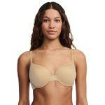 Chantelle Women's Basic Invisible Smooth Custom Fit Bra, Opaque, Beige, 32D