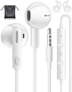 Auriculares In Ear con Cable y Microfono, 3.5mm Cascos Sound-Dynamic para Samsung, Soporte Llamadas Claras de Auriculares Jack 3,5mm para iPhone, Samsung, Xiaomi, OPPO, Sony, iPad, Huawei