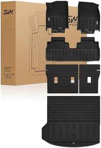 3W Floor Mats & Seat Back Mats & Cargo Liner for Chevrolet Chevy Equinox EV (Not Fit Gasoline) 2024-2025 2026, All Weather TPE Custom Fit Full Set Car Floor Mats, Black