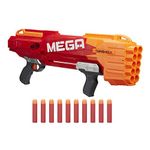 Nerf Mega TwinShock Blaster, Fire 1 or 2 Darts at a Time or Slam Fire Darts for 3 Ways to Blast, Includes 10 Official Nerf Mega Darts, for Kids Ages 8 and up