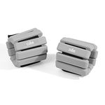 The Cube Club Wrist & Ankle Weights Set of 2 (2 Lbs Each) Adjustable Ankle Weights or Wrist Straps for Dance Exercise Walking Jogging Gymnastics Yoga Cardio (6 Months Warranty, Grey)