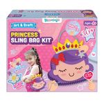 Bloomingo Art & Craft Kit - Princess Sling Bag: Fun Mess Free Arts & Craft Kit for Kids; Design Your Own Magical DIY Craft Bag; Birthday Gift for Girls & Boys Ages 4, 5, 6, 7, 8, 9, 10, 11, 12