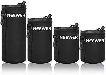 Neewer 4X Lens Case Lens Pouch Bag with Thick Protective Neoprene for DSLR Camera Lens (Fit for Canon, Nikon, Sony, Olympus, Panasonic) Includes: Small, Medium, Large, XL Size