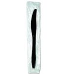 Dixie KH53C7 Heavy Weight Polystyrene Knife, Individually Wrapped, 7.5" Length, Black (Case of 1,000)