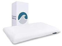 Bluewave Bedding Super Slim Gel Memory Foam Pillow for Stomach and Back Sleepers - Thin, Flat Design for Cervical Neck Alignment and Deeper Sleep (3.25-Inches Height, Standard Size)