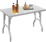 YITAHOME NSF Stainless Steel Folding Table, 48" X 24" Folding Prep Table, Foldable Stainless Steel Table for Home Kitchen Restaurant Garage Warehouse