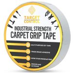 Target Control 50ft - Double sided Carpet Tape Heavy Duty, Extra Strong Rug Tape For Vinyl Flooring, Gripper Rug Tape for Wood Floors, Stop Rug Sliding