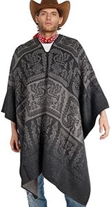 MIYORI Indi Alpaca Poncho Men Ponchos Adult Wool Poncho Men Pancho Men Mens Poncho Cloak, Style 1, One Size