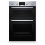 Bosch MHA133BR0B Serie 2 Built-in Double Oven with EcoClean Direct, 3D Hotair and LED display, Stainless steel