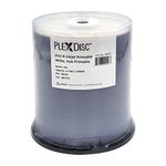 PlexDisc 95079 DVD-R 4.7GB 16X White Inkjet Hub Printable - 100pk Spindle Frustration Free Packaging, 100 Disc