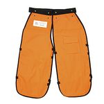 Forester Durable Chainsaw Safety Chaps with Pocket & Adjustable Belt, Apron Style, UL Certified (Short 35", Orange)