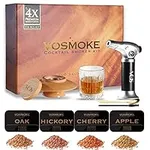 Premium Cocktail Smoker Kit - Complete Drink Smoker Set with Torch Four Wood Flavors in Elegant Gift Box