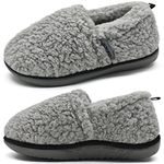 COFACE Slippers Women Fluff Memory Foam Soft Plush Sherpa Fleece Lined Ladies Slippers Comfy With Cozy Cushion Winter Women's Lightweight Warm Pillow Slippers Grey Size 6