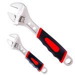 Navegando Adjustable Wrench, 2-piece Wrench Set with Ergonomic Rubber Grip,6-Inch & 10-Inch for Both Professional and DIY Use.