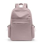 HYC00 School Backpack Women,Unisex Casual Daypack School Bags 14 Inch Laptop Backpack for Girls Boys Lightweight Travel Rucksack Water Resistant Bookbag for Teenage College Work Backpack,Pink Purple