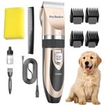 Pet Basics Low Noise Trimmer for Dogs & Puppies | Ideal for Short Coat Breeds | Washable Blades & Easy Hair Removal | Silent Grooming Clipper