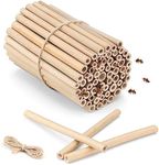 Navaris Bamboo Bee Nesting Tubes (Pack of 60) - 15 cm (5.9 in) Long Tube for Mason Solitary Bees - for Filling Insect Hotels and Bug Houses