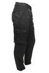 FNT Workwear Black Mens Cargo Combat Work Trouser Multi Pockets Work Pants with Elasticated Waist Band Knee Pad Button & Zip Fly (36 Waist,29 Leg, Black, Regular)