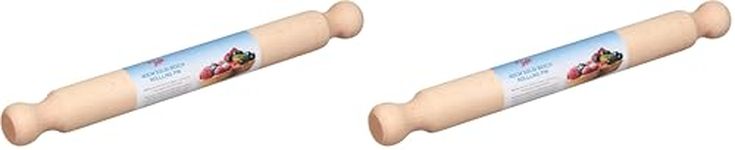 Tala FSC Certified Beechwood 40cm Rolling Pin,Beige (Pack of 2)