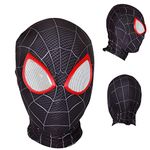 Spider Mask, Fancy Dress Mask for Adult Kids, Spider Mask with Lenses Invisible Zip, Spider Mask Gifts for Fans, Halloween Mask, Role-Playing Costume Props for Masquerade Party Halloween Carnival