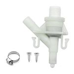 Durable Plastic Water Valve Kit 385311641 for Dometic 300 310 320 Series Pedal-Flush Toilet Models,Fits for Camper Trailer Toilet Repair Pedal Flush Toilets