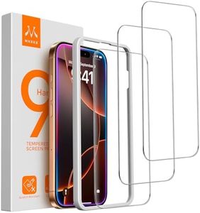 Mkeke 3 Pack Screen Protector for iPhone 16 Pro Max 6.9", [9H+ Tempered Glass] [Military-Grade Drop Protection][Easy Installation Frame] HD Clear, Anti-Scratch, Bubble Free