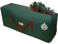 HOLIDAY SPIRIT Jumbo Christmas Tree Storage Bag in Green - Fits a 9Ft / 2.75M Tree - Premium, Heavy-Duty Oxford Fabric, Durable Reinforced Handles & Zipper - Waterproof, Protects Moisture & Dust