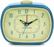Kikkerland Retro Alarm Clock, 8.9x10x5.7, Blue