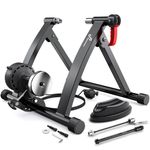 Sportneer Bike Trainer: Magnetic Stationary Bike Stand for 26-28" & 700C Wheels - Adjustable 6 Level Resistance Bike Trainer Stand for Indoor Riding with Thru Axle & Quick Release Lever