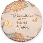 Pavilion Gift Company 19060 Light Your Way Memorial Garden Stone, 10-Inch, Beloved Father