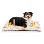 Petace Dog Self-heating Pad 75 x 50 cm, Pet Self-warming Bed Mat, Cordless Thermal Bed for Kittens & Small Puppy, Self-heated Dog Blanket Machine Washable, Brown