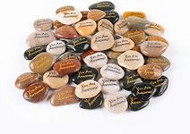 RockImpact 50PCS You are Awesome Gifts, Engraved Rocks with Inspirational Words on Prime, Inspirational Rocks in Bulk, Inspiration Stones Bulk, Gifts for Women