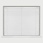 25mm PVC Venetian Blind Strings 25mm Slats Home Office Easy Fit White 60cm Width x 150cm Drop