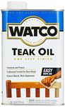 WATCO 67141 Teak Oil Finish & One-Step Protection for Exterior Wood Applications, 1 QUART