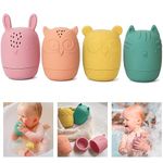 Silicone Bath Toys Mold Free Baby Bath Toys Bathtub Toys for Infants Toddlers Non Toxic Float Water Toys