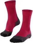 FALKE Women's TK2 Explore Cool Hiking Socks, Mid Calf, Medium Padding, Breathable Quick Dry, Cooling, Lyocell, Red (Rose 8564), 8-9, 1 Pair