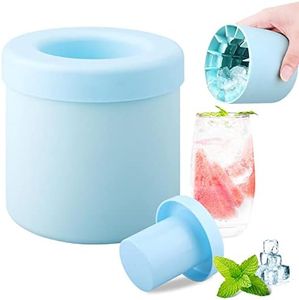 Mini Ice Maker Cup, Cylinder Ice Cube Mold, Small Ice Cube Tray with Lid, Decompress Ice Lattice Molding Ice Cup Press-Type, 60 Ice Cubes Make, Easy-Release