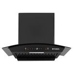 Faber 60 cm 1200 m³/hr Autoclean Curved Chimney| Black Filterless with Oil Collector |8 Yrs Motor & 2Yrs Comprehensive Warranty by Faber | Touch & Gesture Control | Hood Venice IN HC SC FL BK 60