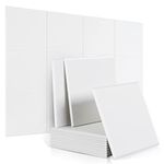 Rdutuok 12 Pack High Density Acoustic Foam Panels 30 x 30 x1 cm Beveled Edge Tiles Sound Proof Padding,Soundproof Absorption Wall Panels for Recording Room,Offices,Home and Wall Decoration(White)