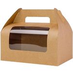 UnicoPak 30 Pack 9x6x6 Large Gable Boxes Treat Boxes with Window Food-Grade Gift Boxes Paper Boxes for Food Bakery Boxes Bags for Birthday Wedding Party Favors Picnic Business