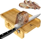 Piklohas Bread Slicer for Homemade Bread, World's 1st Horizontal Wooden Loaf Cutter with Crumb Tray, Adjustable 4 Slice Thickness, Perfect for Sourdough, Cakes, Toast, and Bagels(without knife)