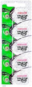 Maxell Watch Battery Button cell SR621SW SR-621SW 364 (Pack of 5)